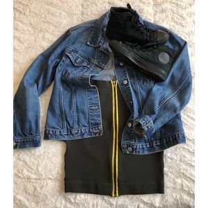 Dark Green French Connection Pencil Mini Skirt